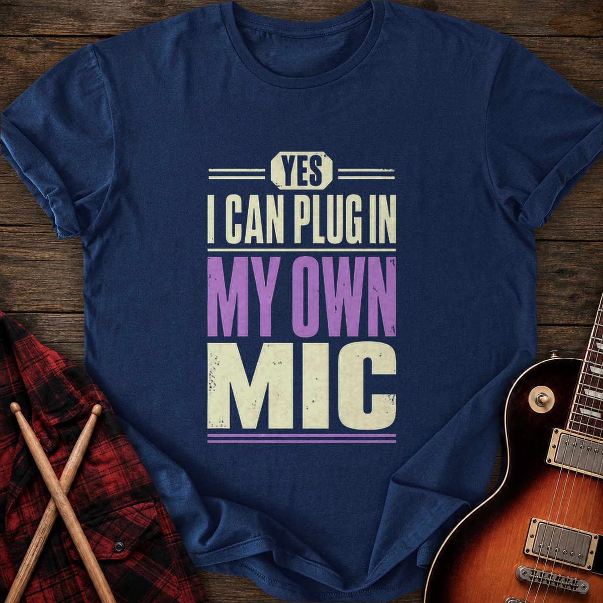 SOUNDOSE My Own Mic T-Shirt — Navy t-shirt