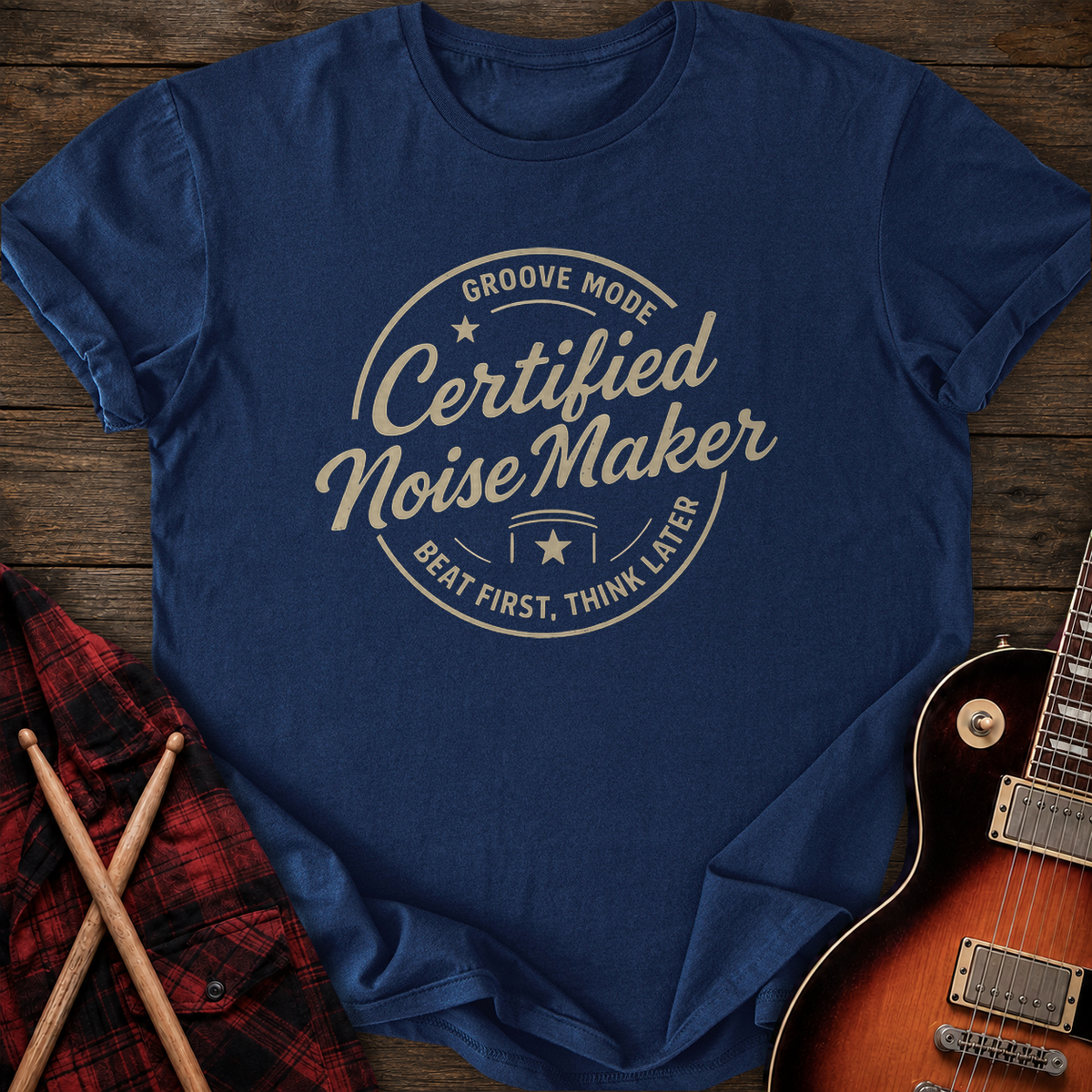 SOUNDOSE Noise Maker T-Shirt — Navy t-shirt