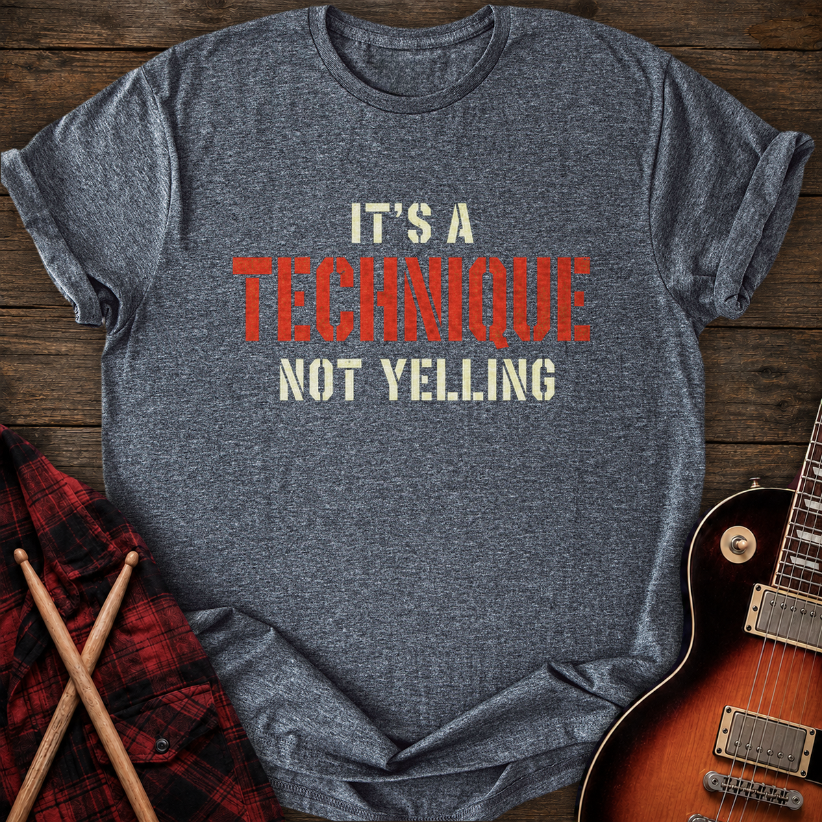 SOUNDOSE Not Yelling T-Shirt — Dark Heather t-shirt