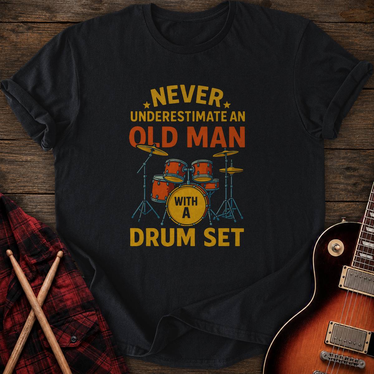 SOUNDOSE Old Man T-Shirt — Black t-shirt