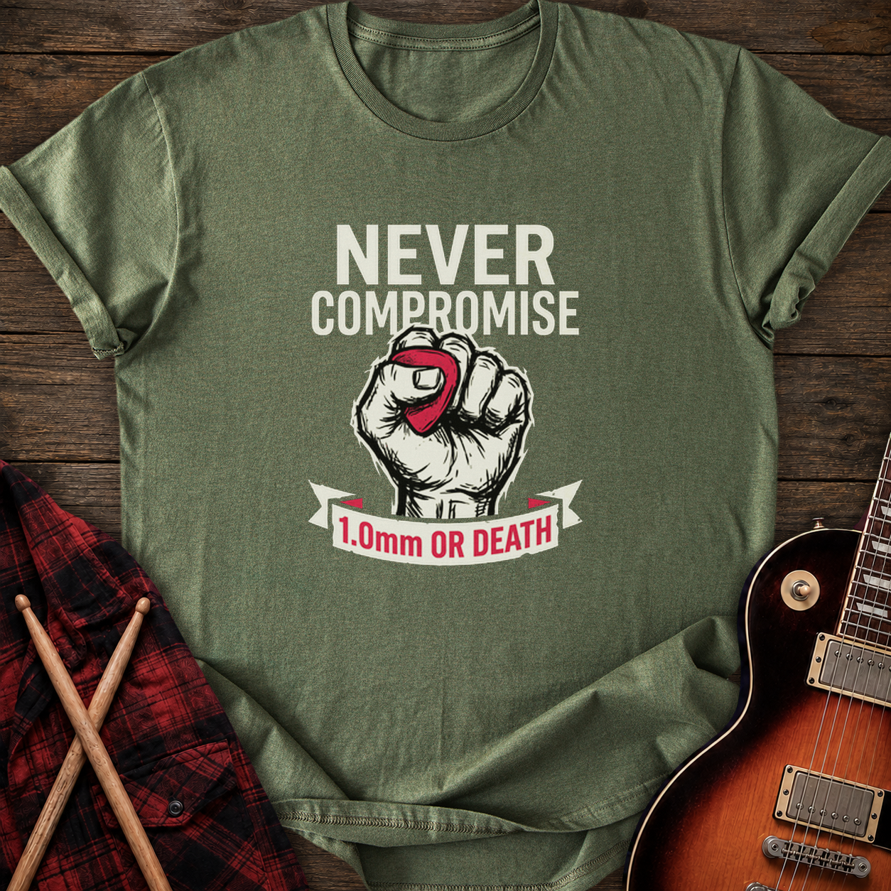 SOUNDOSE One Millimeter T-Shirt — Military Green t-shirt