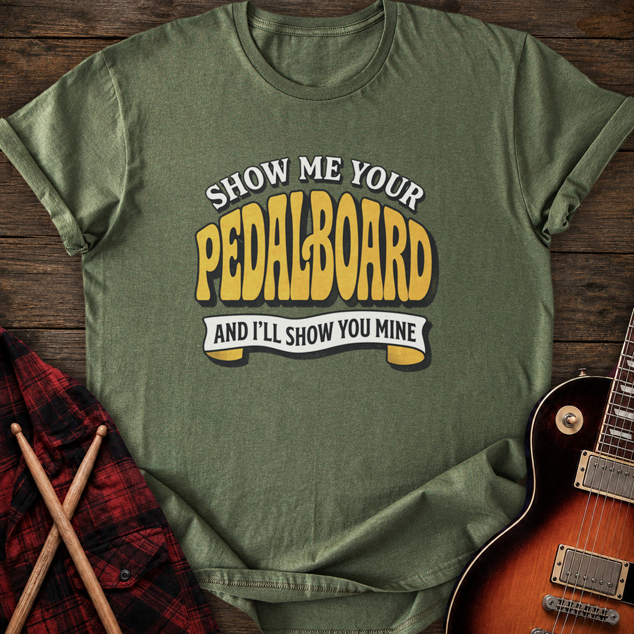 SOUNDOSE Pedalboard Trade T-Shirt — Military Green t-shirt