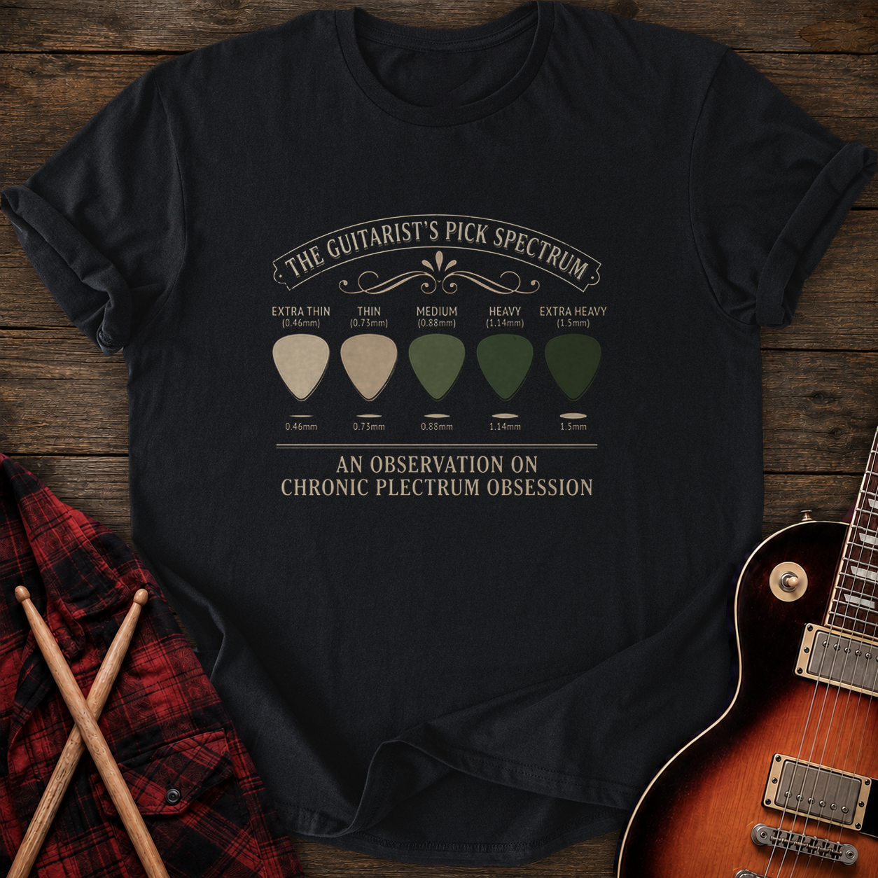 SOUNDOSE Pick Spectrum T-Shirt — Black t-shirt