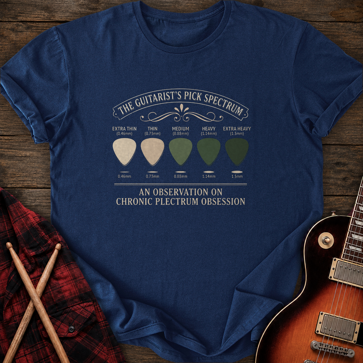 SOUNDOSE Pick Spectrum T-Shirt — Navy t-shirt