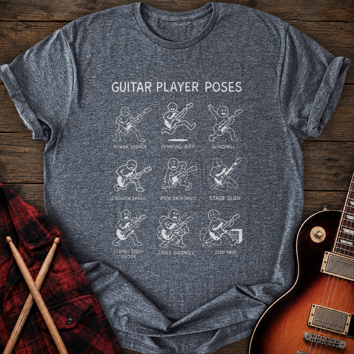 SOUNDOSE Player Poses T-Shirt — Dark Heather t-shirt