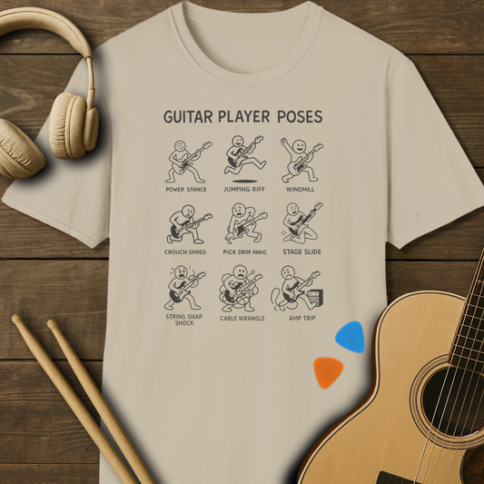 SOUNDOSE Player Poses T-Shirt — Sand t-shirt