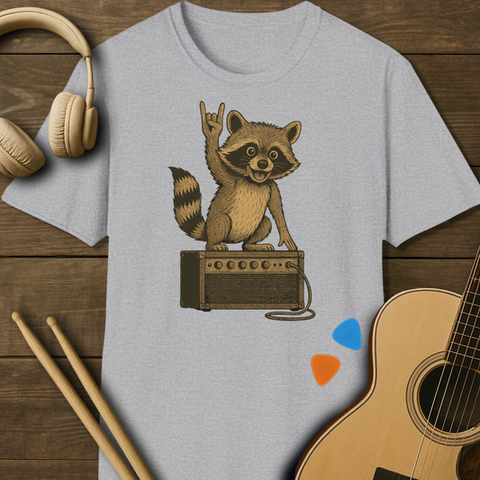SOUNDOSE Raccoon Amp T-Shirt — Sport Grey t-shirt
