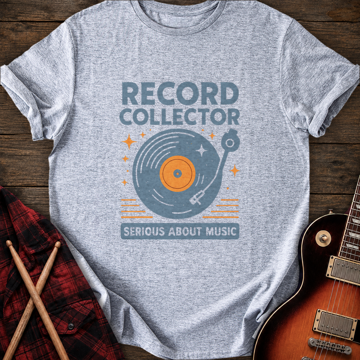 SOUNDOSE Record Collector T-Shirt — Sport Grey t-shirt