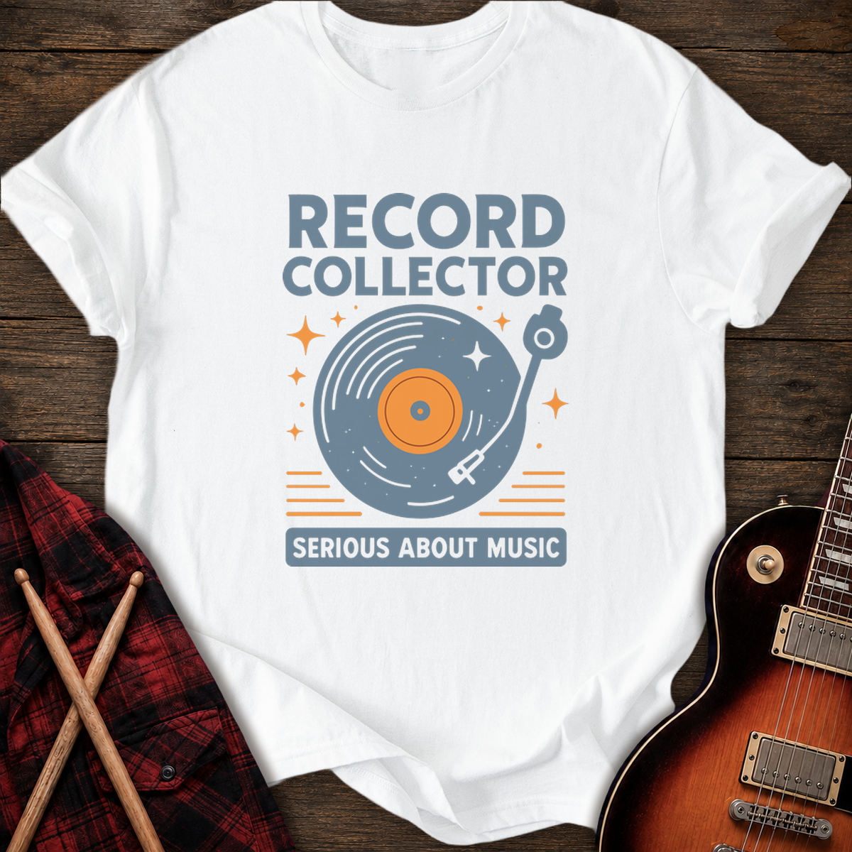 SOUNDOSE Record Collector T-Shirt — White t-shirt