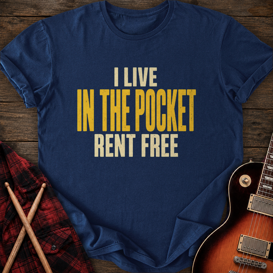 SOUNDOSE Rent Free T-Shirt — Navy t-shirt