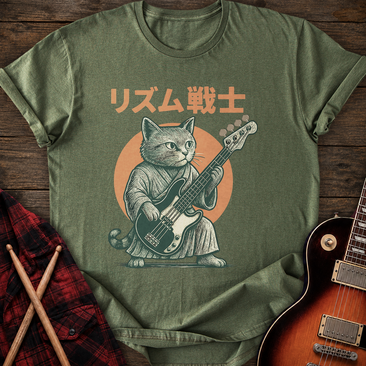 SOUNDOSE Rhythm Warrior T-Shirt — Military Green t-shirt