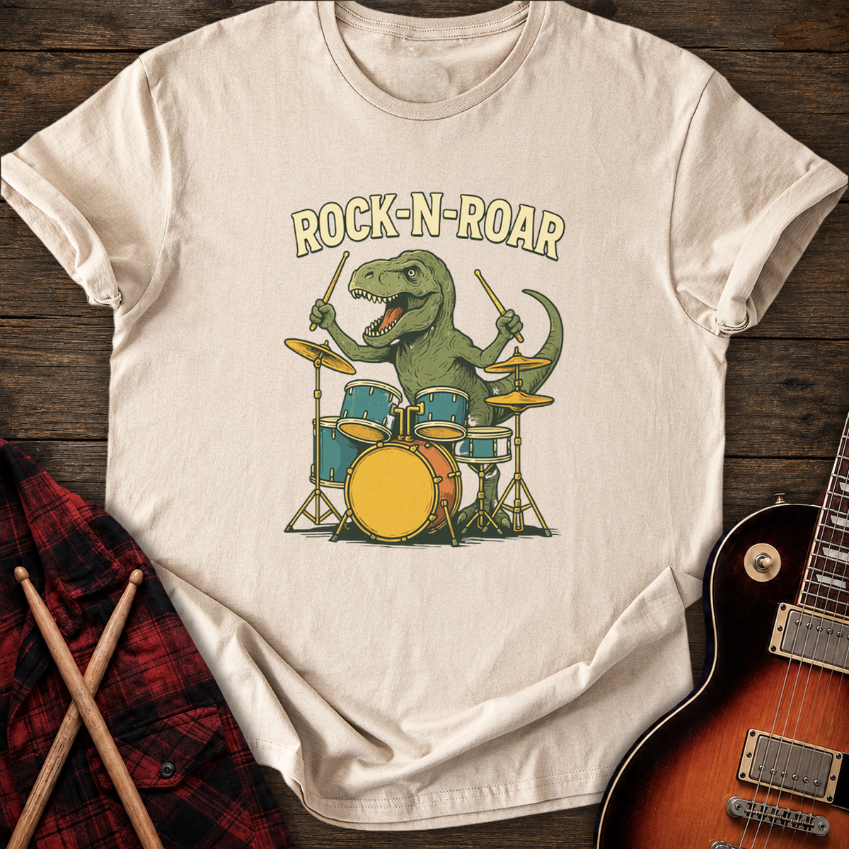 SOUNDOSE Rock-N-Roar T-Shirt — Sand t-shirt