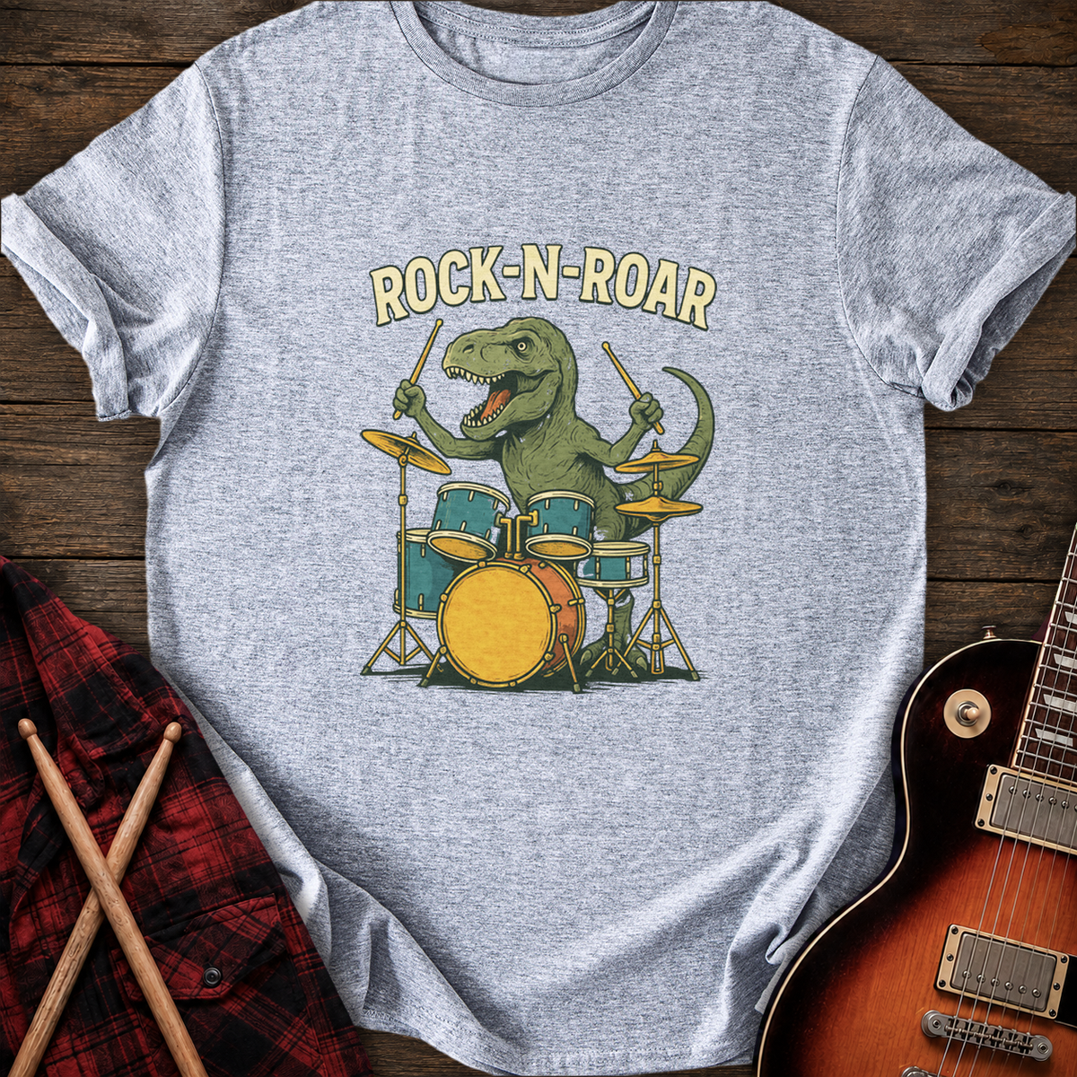 SOUNDOSE Rock-N-Roar T-Shirt — Sport Grey t-shirt