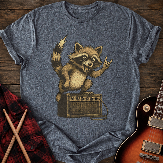 SOUNDOSE Rocker Raccoon T-Shirt — Dark Heather t-shirt