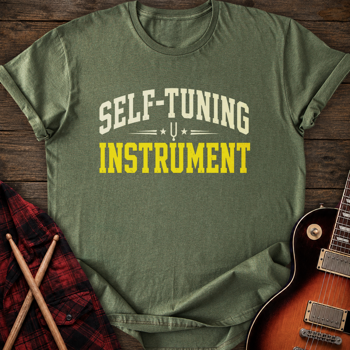 SOUNDOSE Self-Tuning T-Shirt — Military Green t-shirt