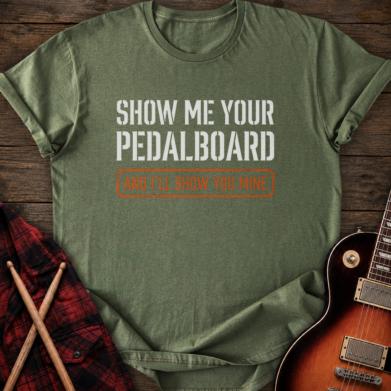 SOUNDOSE Show Me Yours T-Shirt — Military Green t-shirt