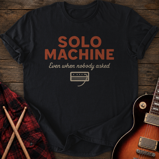 SOUNDOSE Solo Machine T-Shirt — Black t-shirt