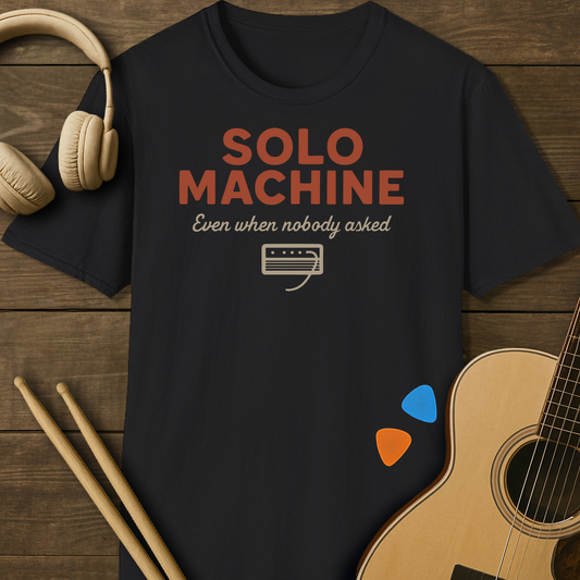 SOUNDOSE Solo Machine T-Shirt — Black t-shirt