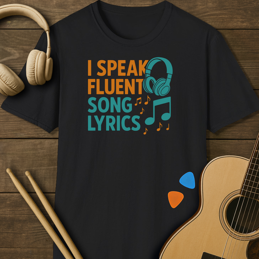 SOUNDOSE Song Lyrics T-Shirt — Black t-shirt