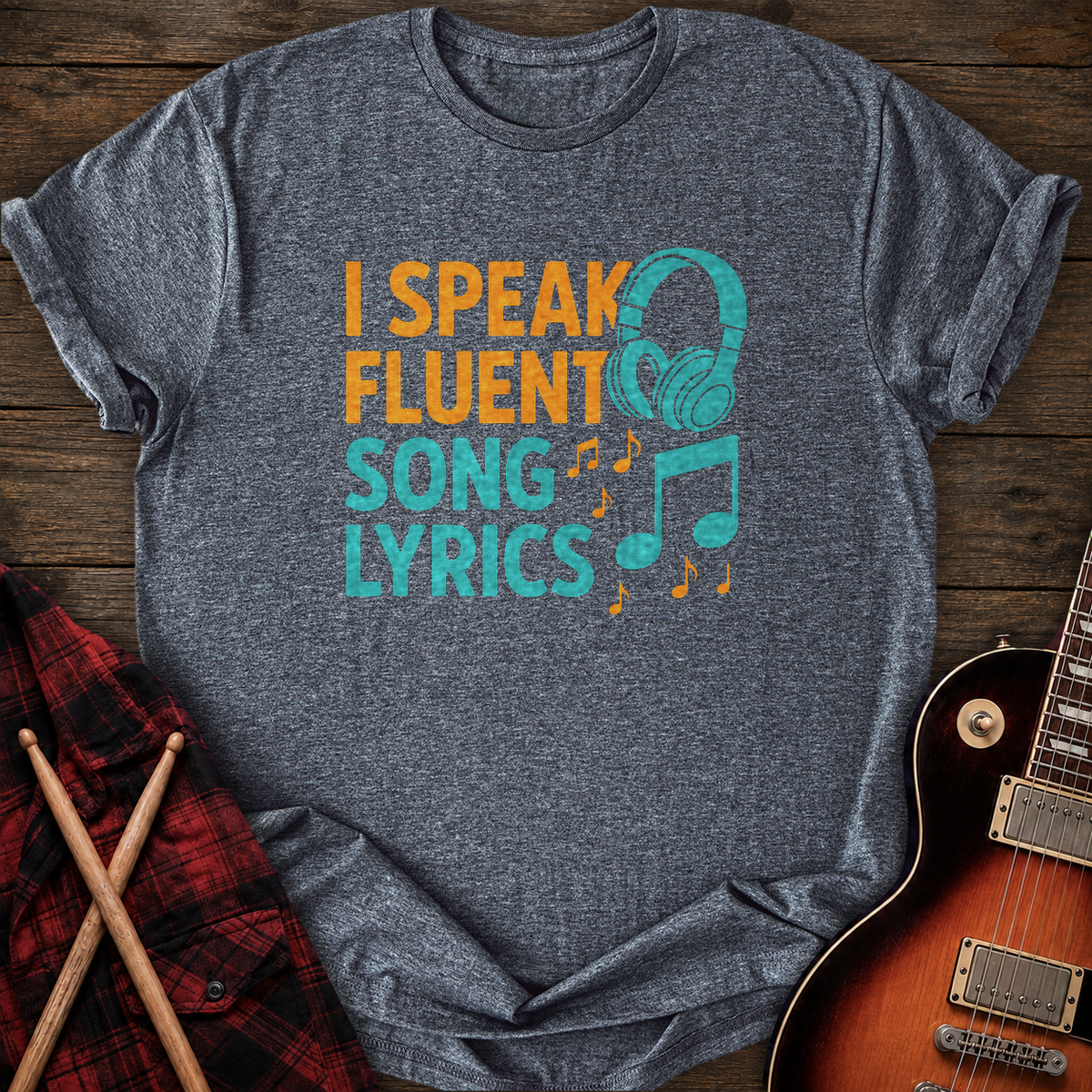 SOUNDOSE Song Lyrics T-Shirt — Dark Heather t-shirt
