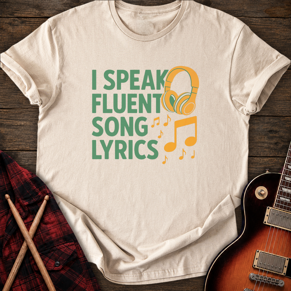 SOUNDOSE Song Lyrics T-Shirt — Sand t-shirt