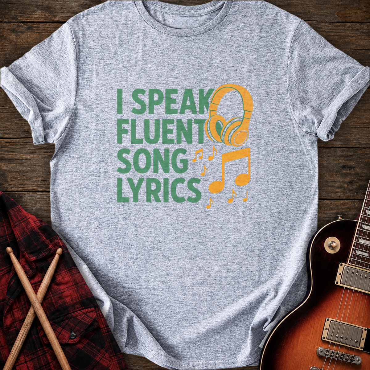 SOUNDOSE Song Lyrics T-Shirt — Sport Grey t-shirt