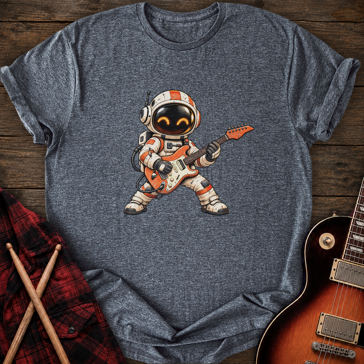 SOUNDOSE Space Guitarist T-Shirt — Dark Heather t-shirt