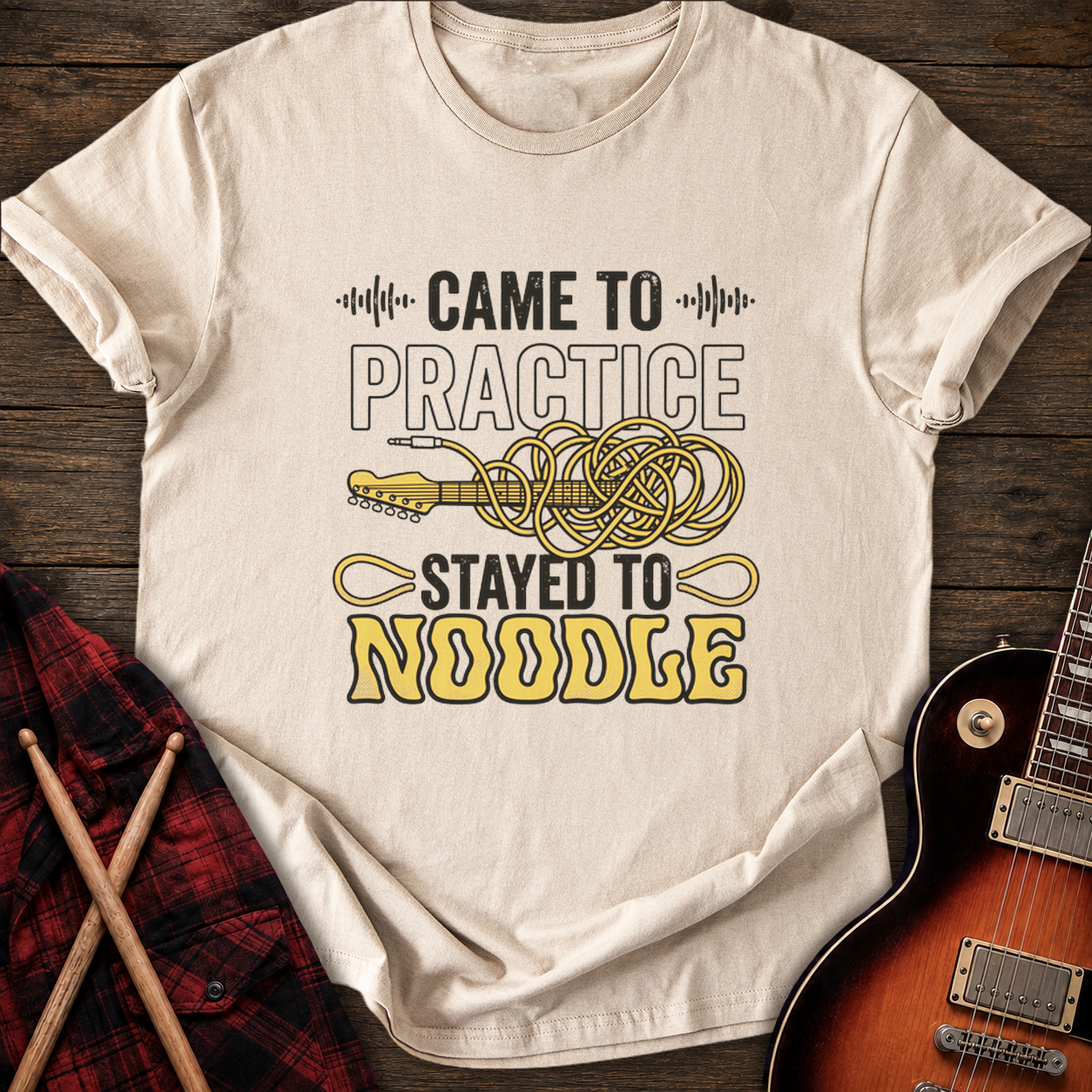 SOUNDOSE Stayed To Noodle T-Shirt — Sand t-shirt
