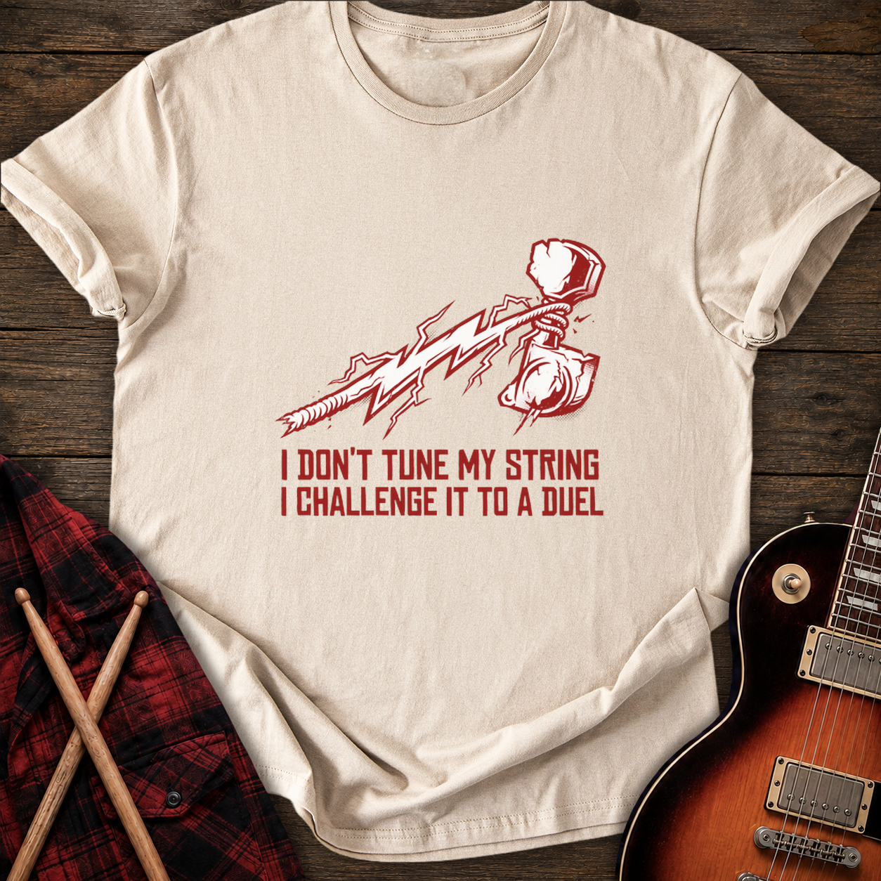 SOUNDOSE String Duel T-Shirt — Sand t-shirt