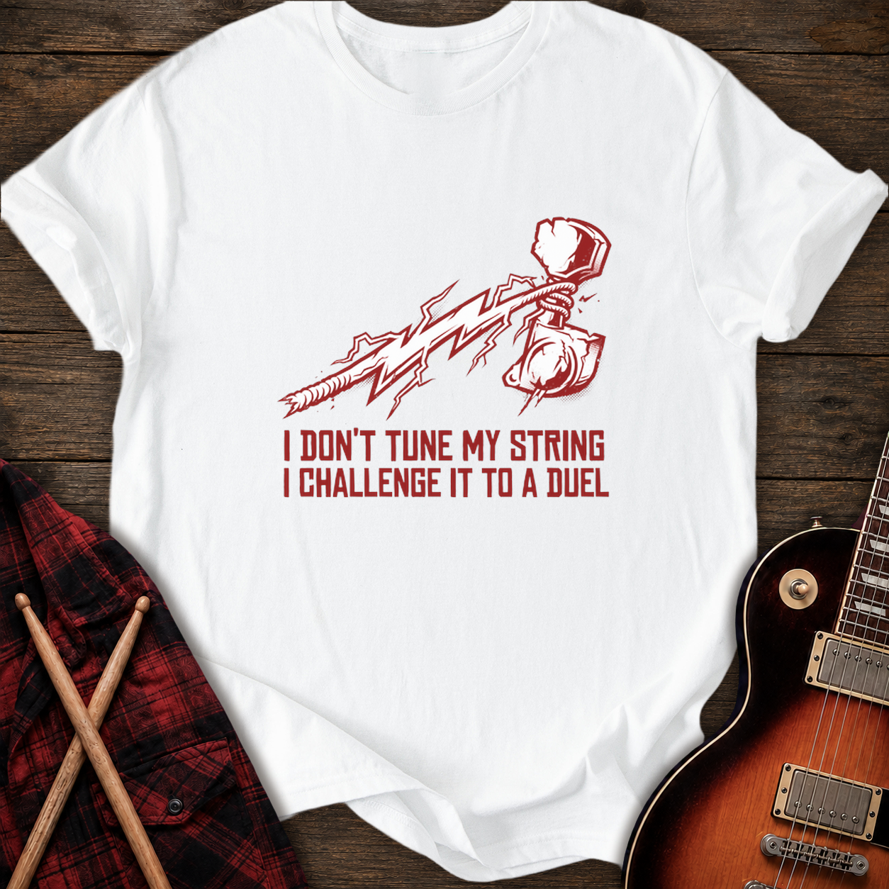 SOUNDOSE String Duel T-Shirt — White t-shirt