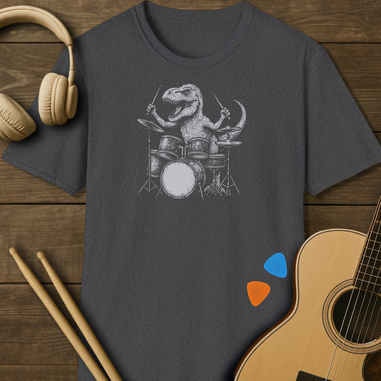 SOUNDOSE T-Rex Drum T-Shirt — Dark Heather t-shirt