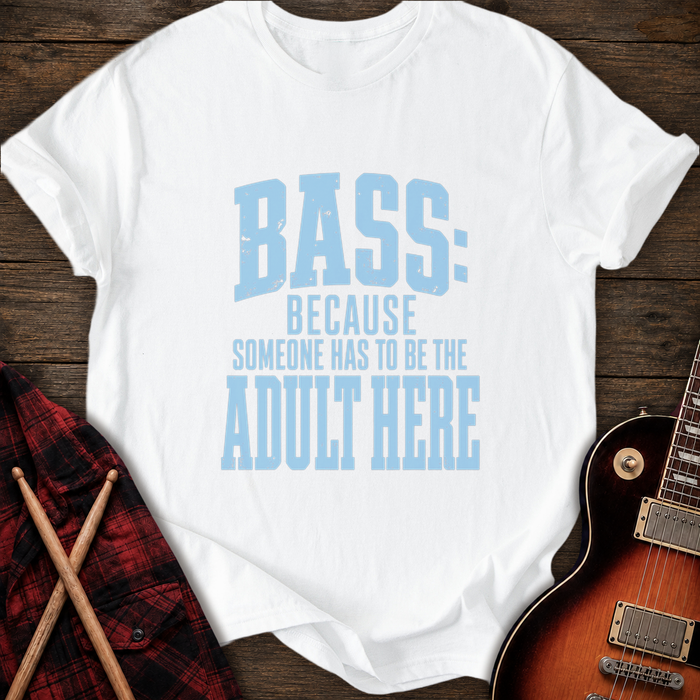 SOUNDOSE The Adult Here T-Shirt — White t-shirt
