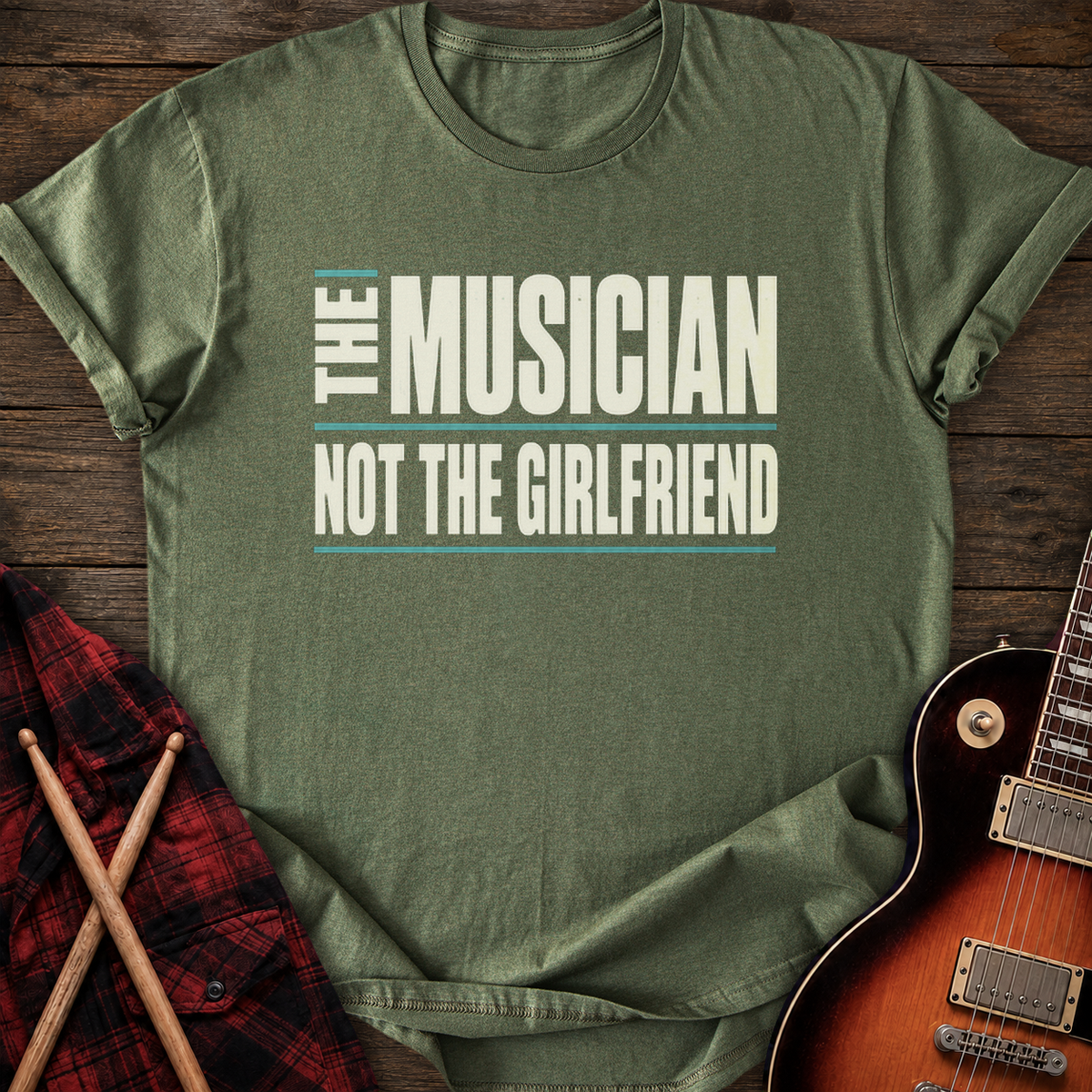SOUNDOSE The Musician T-Shirt — Military Green t-shirt