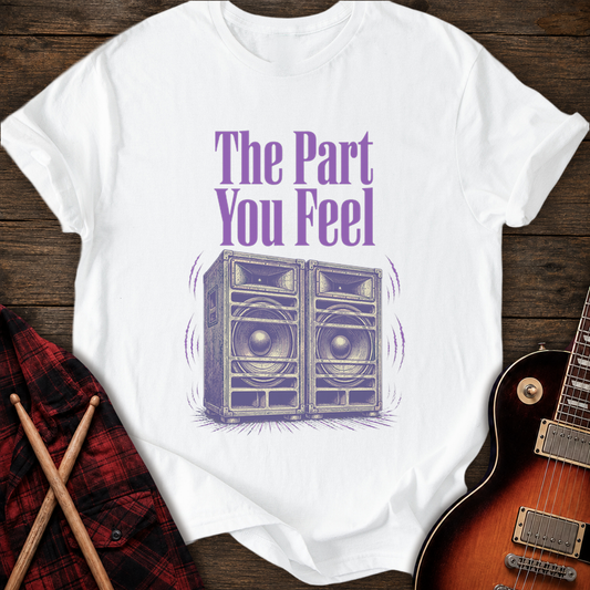SOUNDOSE The Part You Feel T-Shirt — White t-shirt