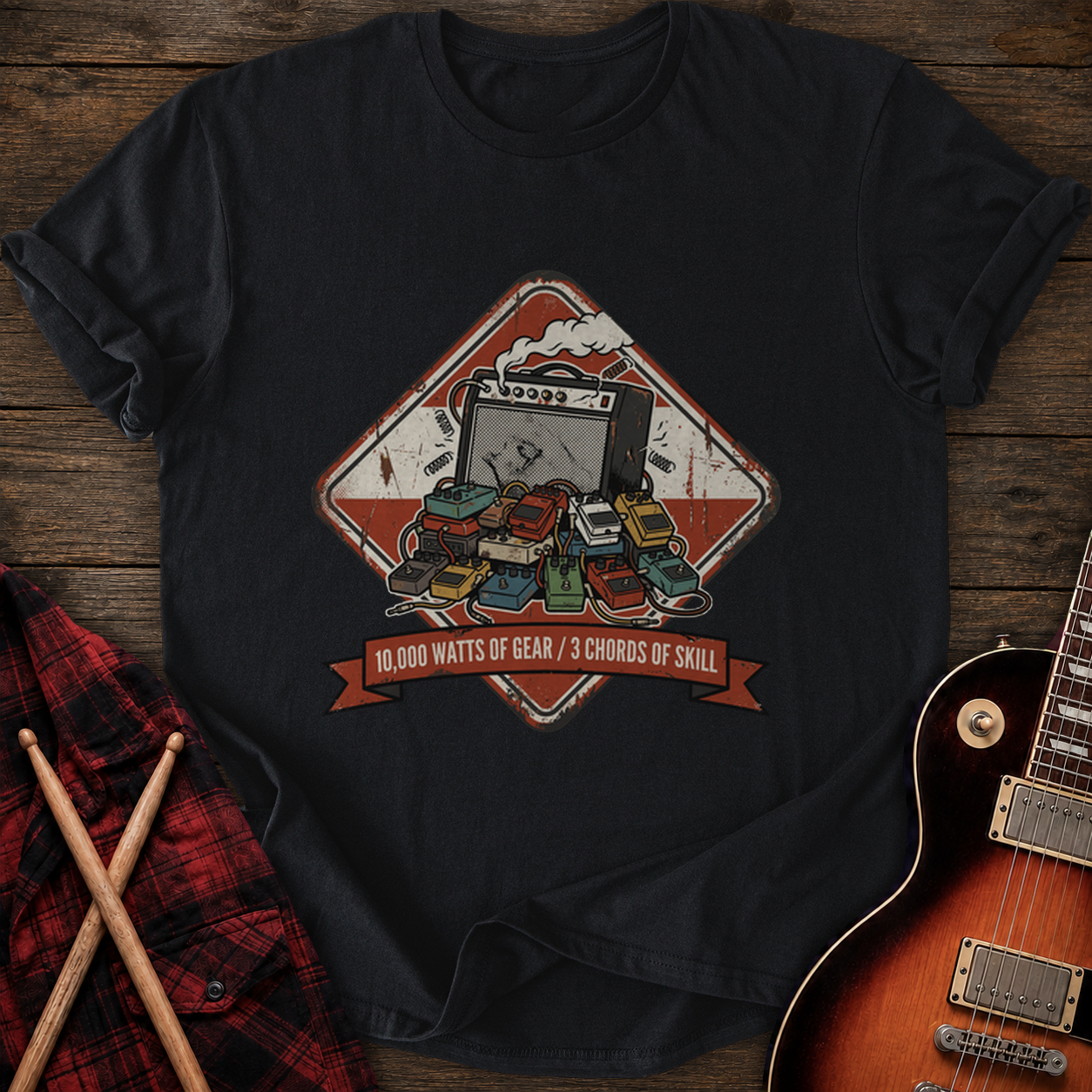 SOUNDOSE Three Chords T-Shirt — Black t-shirt