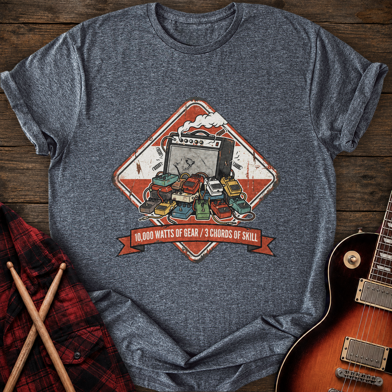 SOUNDOSE Three Chords T-Shirt — Dark Heather t-shirt