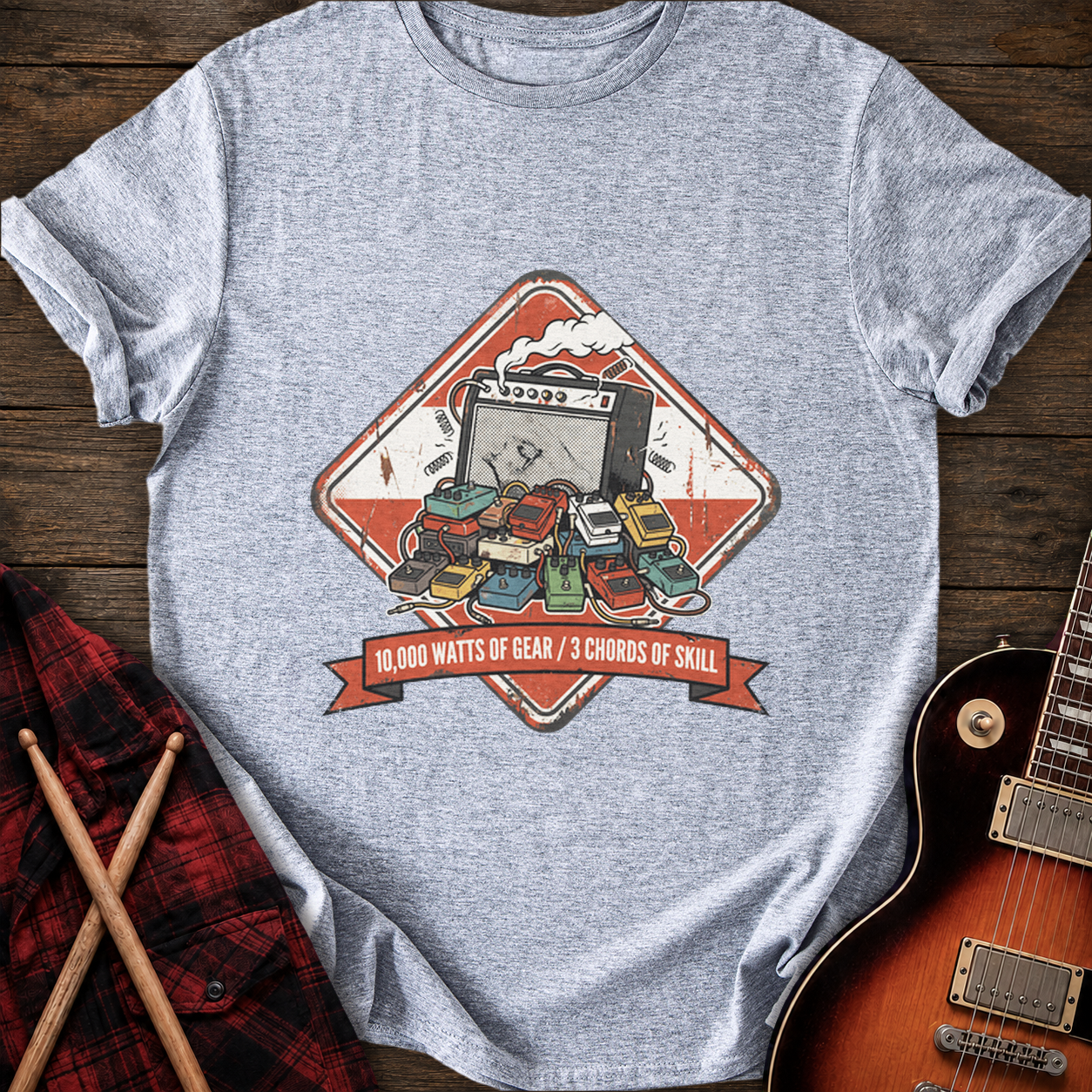 SOUNDOSE Three Chords T-Shirt — Sport Grey t-shirt