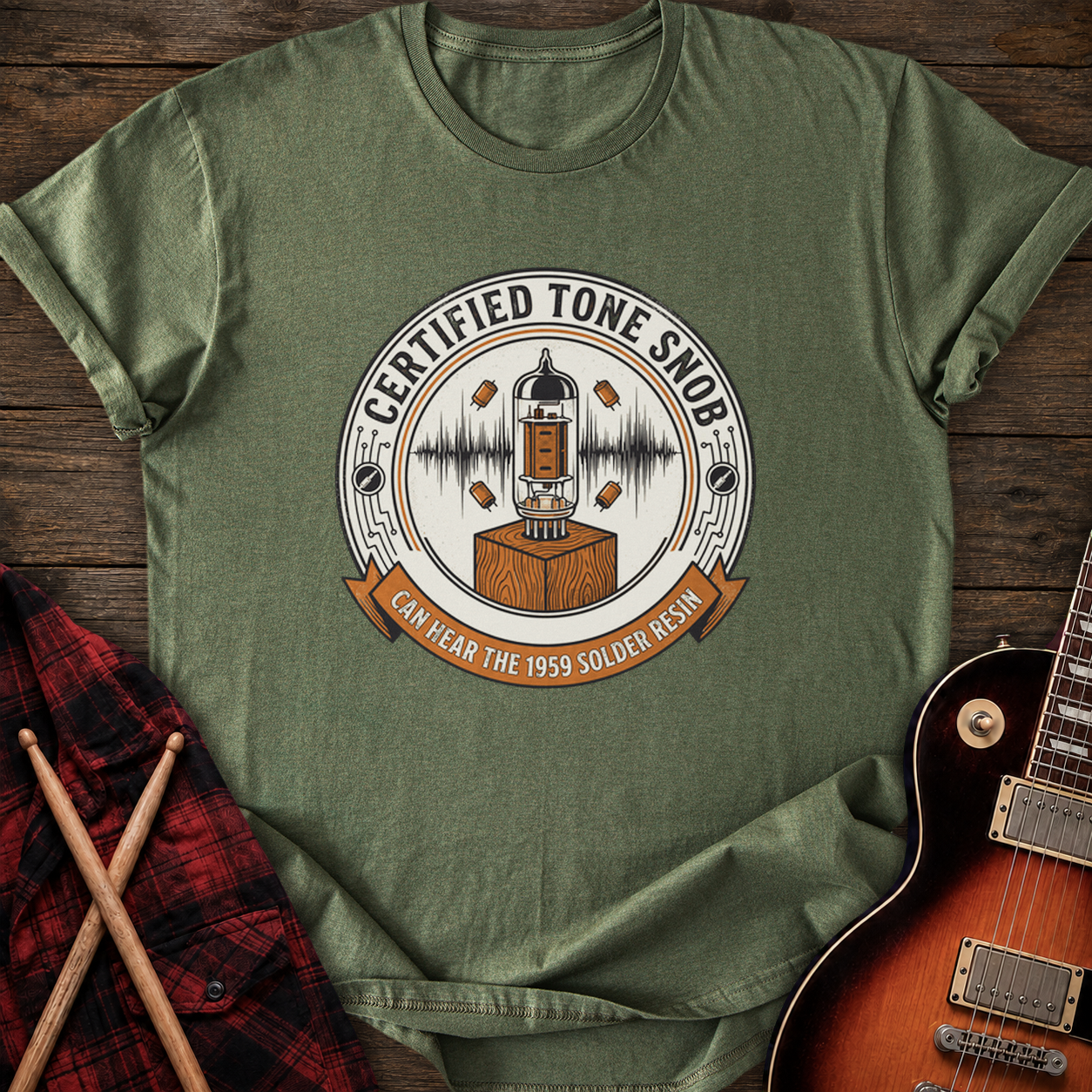 SOUNDOSE Tone Snob T-Shirt — Military Green t-shirt