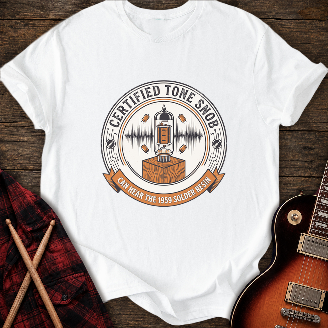 SOUNDOSE Tone Snob T-Shirt — White t-shirt
