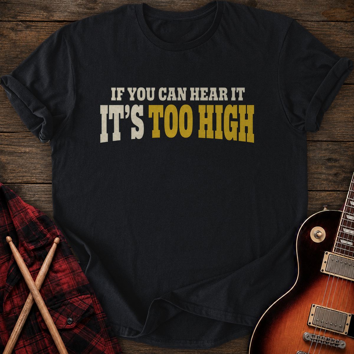 SOUNDOSE Too High T-Shirt — Black t-shirt