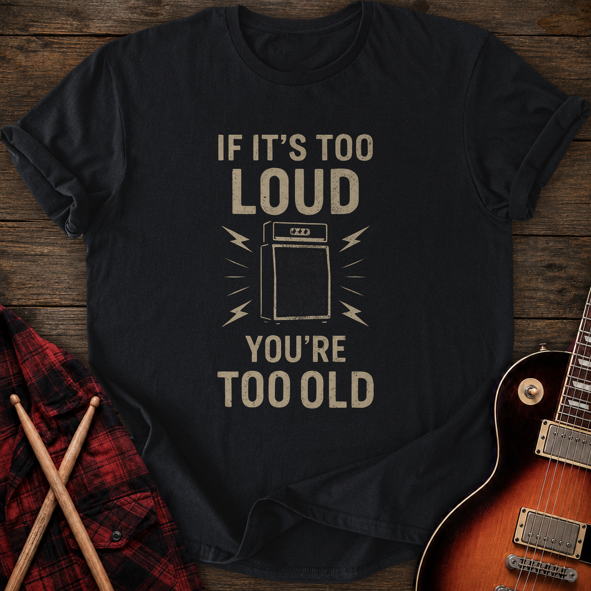 SOUNDOSE Too Old T-Shirt — Black t-shirt