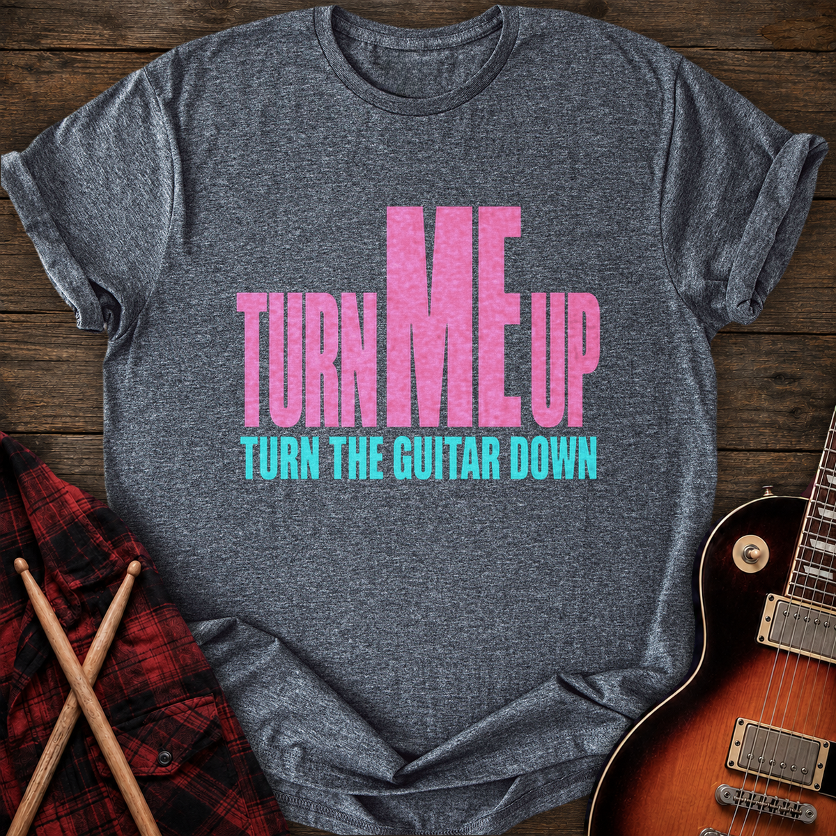 SOUNDOSE Turn Me Up T-Shirt — Dark Heather t-shirt