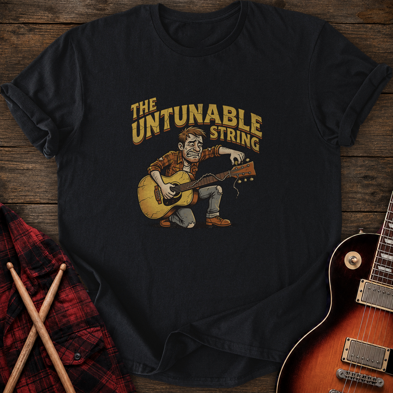 SOUNDOSE Untunable String T-Shirt — Black t-shirt