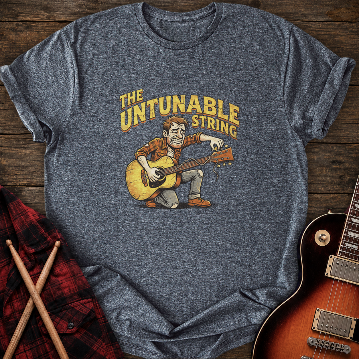 SOUNDOSE Untunable String T-Shirt — Dark Heather t-shirt