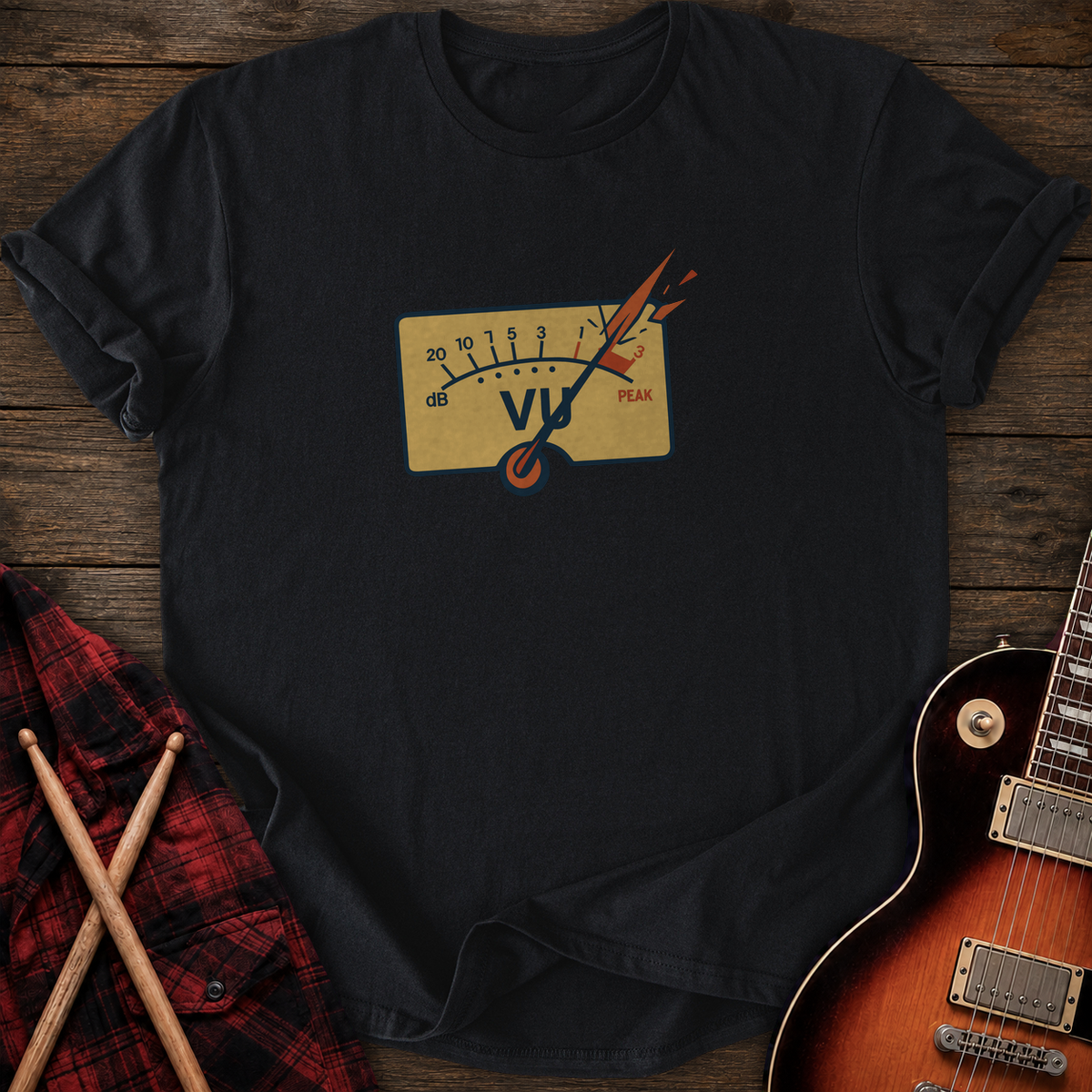 SOUNDOSE VU Meter T-Shirt — Black t-shirt