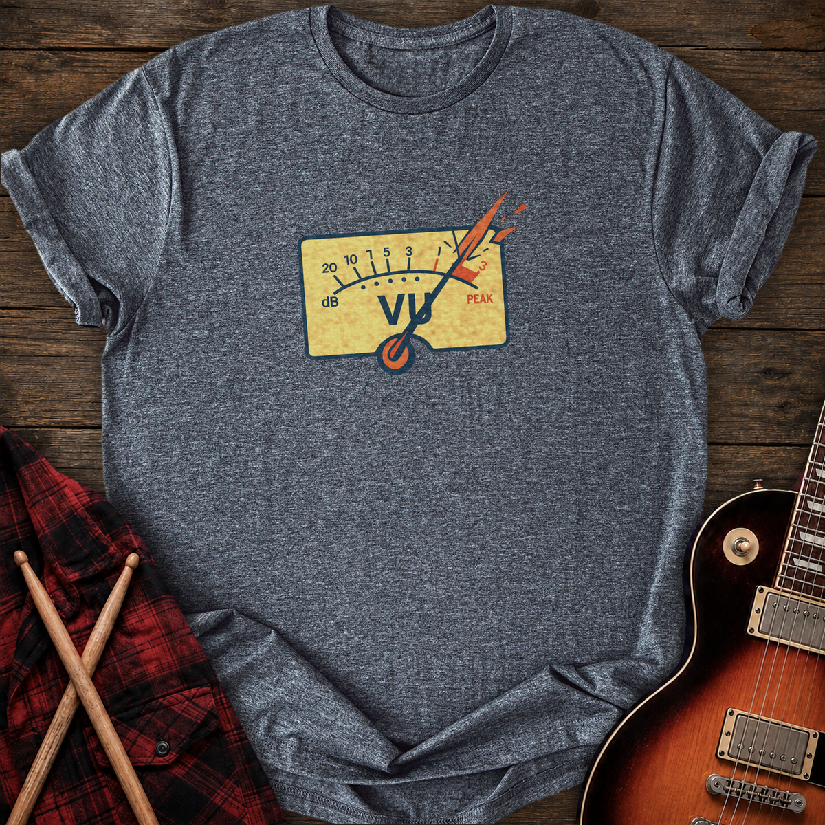 SOUNDOSE VU Meter T-Shirt — Dark Heather t-shirt