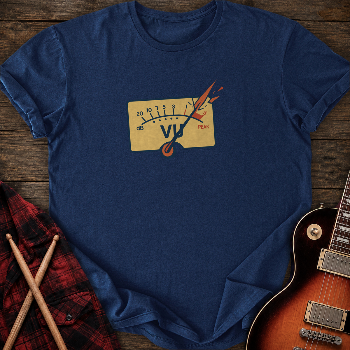 SOUNDOSE VU Meter T-Shirt — Navy t-shirt