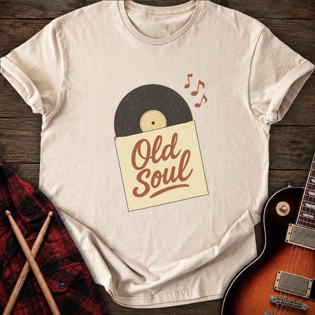 SOUNDOSE Vinyl Soul T-Shirt — Sand t-shirt