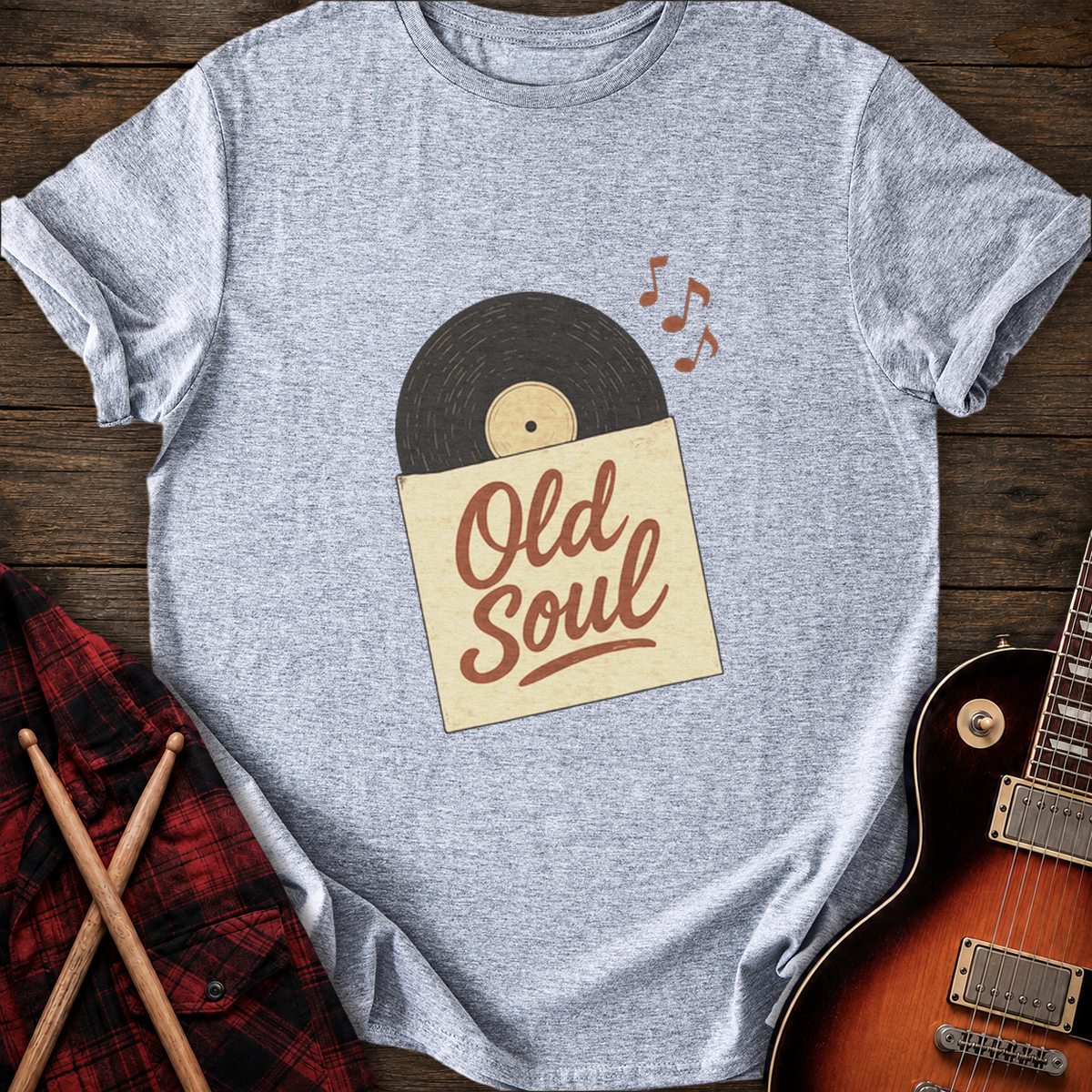 SOUNDOSE Vinyl Soul T-Shirt — Sport Grey t-shirt