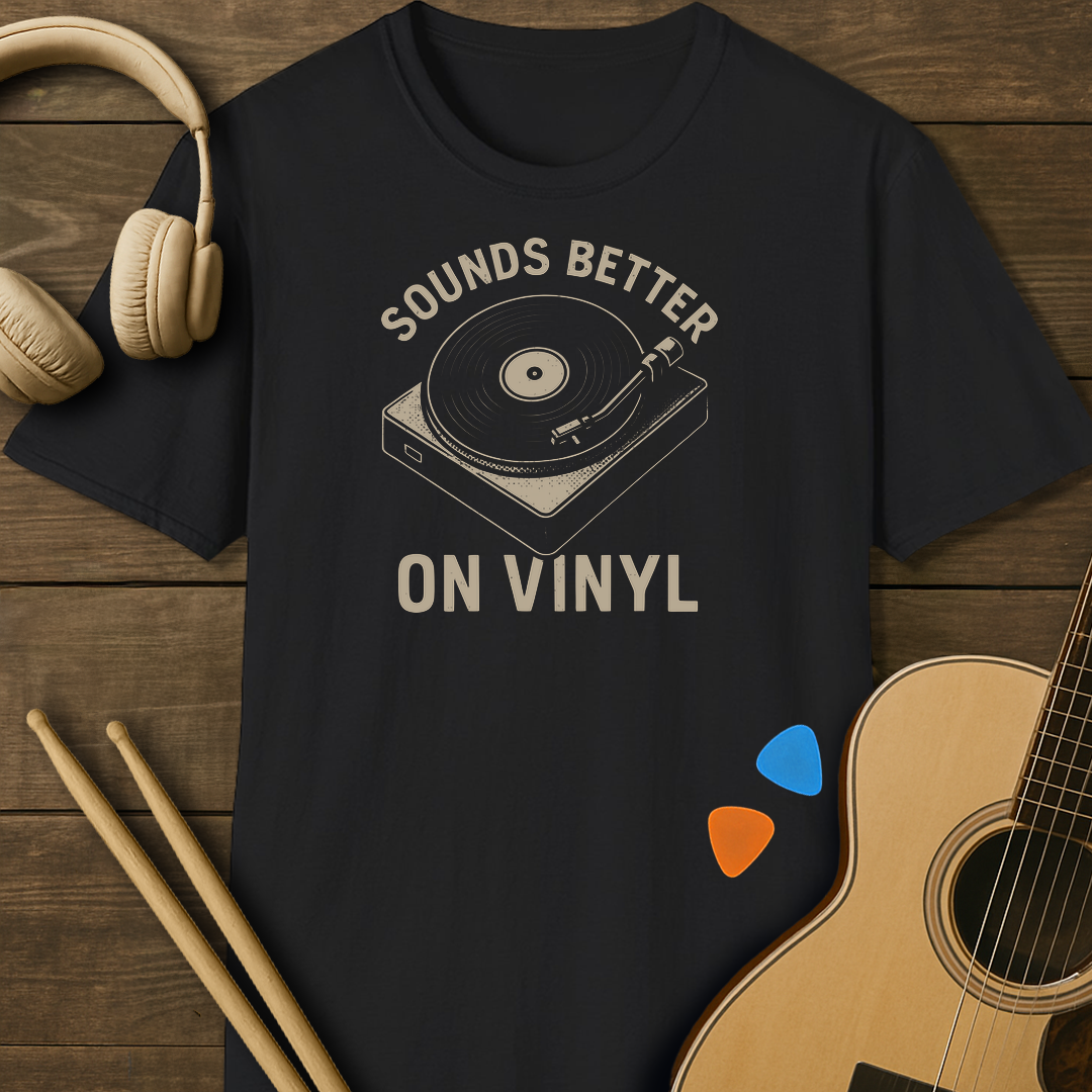 SOUNDOSE Vinyl Sound T-Shirto — Black t-shirt